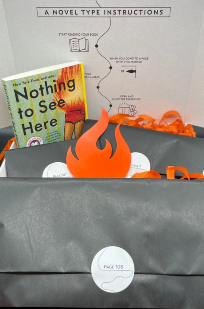 Book box and packages featuring Nothing to See Here by Kevin Wilson